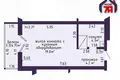 Wohnung 1 zimmer 32 m² Kopishche, Belarus