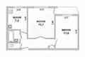 Wohnung 2 zimmer 46 m² Iwanawa, Belarus