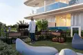 Residential complex New residence Samana Lake Views with swimming pools and lounge areas close to a highway, Production City, Dubai, UAE