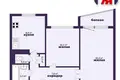 Mieszkanie 2 pokoi 49 m² Słuck, Białoruś