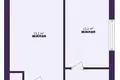 2 room apartment 42 m² Barsuki, Belarus
