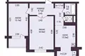 Wohnung 2 zimmer 58 m² Minsk, Belarus
