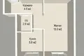 1 room apartment 32 m² Minsk, Belarus