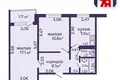 2 room apartment 46 m² Salihorsk, Belarus