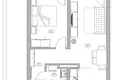 1 bedroom apartment 46 m² Jurmala, Latvia