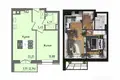 Mieszkanie 2 pokoi 48 m² Moczuliszcze, Białoruś
