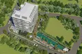 Residential quarter New Modern project in Avsallar, Alanya with modern exterior design