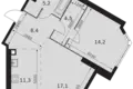 Mieszkanie 2 pokoi 61 m² Moskwa, Rosja