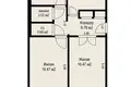 3 room apartment 64 m² Asipovichy, Belarus