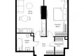 Apartamento 1 habitación 56 m² Moscú, Rusia
