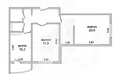 2 room apartment 65 m² Muchaviecki sielski Saviet, Belarus