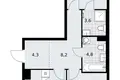 2 room apartment 59 m² Kommunarka, Russia