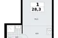 Appartement 1 chambre 28 m² Troïtsk, Russie