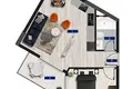 2 room apartment 53 m² Alanya, Turkey