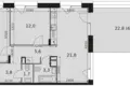 Mieszkanie 3 pokoi 72 m² Moskwa, Rosja