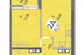 Квартира 2 комнаты 42 м² Минск, Беларусь