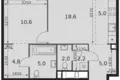 Wohnung 2 zimmer 57 m² Moskau, Russland