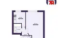 Apartamento 1 habitación 28 m² Saligorsk, Belarús