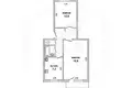 2 room apartment 52 m² Brest, Belarus