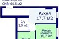 2 room apartment 43 m² Minsk, Belarus