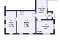 Apartamento 2 habitaciones 46 m² Barauski sielski Saviet, Belarús