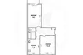 Wohnung 2 zimmer 51 m² Carnaucycki sielski Saviet, Belarus