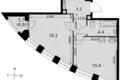 Wohnung 1 zimmer 44 m² Moskau, Russland
