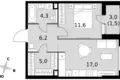 Appartement 1 chambre 46 m² Moscou, Russie