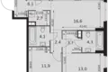 Квартира 3 комнаты 74 м² Москва, Россия
