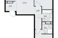 Apartamento 3 habitaciones 62 m² Vnukovo, Rusia