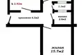2 room apartment 45 m² Minsk, Belarus