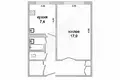 Квартира 1 комната 37 м² Мухавецкий сельский Совет, Беларусь