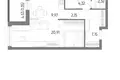 Kawalerka 1 pokój 48 m² Królewiec, Rosja