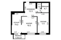 Квартира 2 комнаты 69 м² Минск, Беларусь