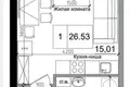 Mieszkanie 1 pokój 27 m² Avanhard, Ukraina