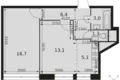 Квартира 2 комнаты 46 м² городской округ Мытищи, Россия