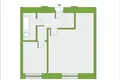 Квартира 1 комната 35 м² Варшава, Польша