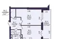 1 room apartment 57 m² Minsk, Belarus
