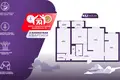 Apartamento 3 habitaciones 82 m² Saligorsk, Belarús