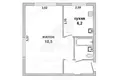 1 room apartment 31 m² Brest, Belarus