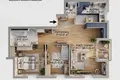 3 room apartment 62 m² Warsaw, Poland