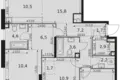 Mieszkanie 4 pokoi 91 m² Moskwa, Rosja