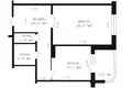 Wohnung 1 zimmer 43 m² Muchaviecki sielski Saviet, Belarus