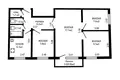 3 bedroom apartment 58 m² Minsk, Belarus