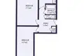 2 room apartment 48 m² Minsk, Belarus