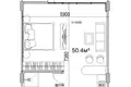 Квартира 1 комната 50 м² Чангу, Индонезия