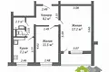 2 room apartment 47 m² Minsk, Belarus