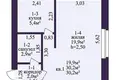 1 room apartment 30 m² Sluck, Belarus