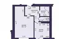 Appartement 1 chambre 42 m² Liasny, Bélarus
