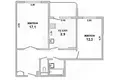 Appartement 2 chambres 53 m² Muchaviecki sielski Saviet, Bélarus
